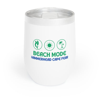 Beach Mode Blue 12oz Insulated Wine Tumbler