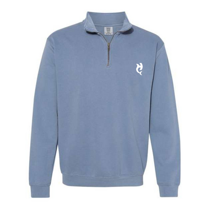 Hammy Quarter Zip Pullover, Blue Jean