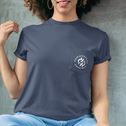 Zen Shark Pocket T-Shirt Denim, Relaxed Fit